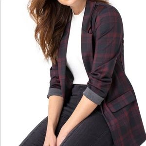 Liverpool Tartan Plaid Boyfriend Blazer (Large)